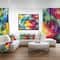 Designart - Abstract Watercolor Texture - Abstract Canvas Artwork in Black Frame